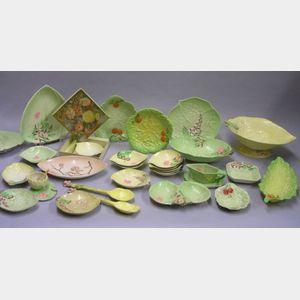 Approximately Thirty Pieces of Carlton Ware Decorated Leaf-form Tableware.