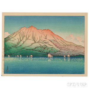Kawase Hasui (1883-1957),Sakurajima Volcano in Kagoshima