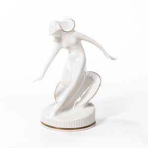 Thomas Andreas "Theo" Vos for Hutschenreuther Art Deco Porcelain Figure