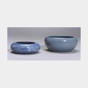 Two Paul Revere Blue Pottery Bowls