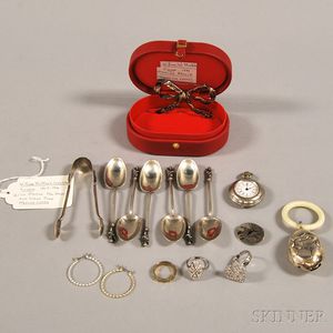 Small Group of Mostly Silver Items