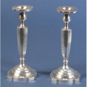 Pair of American Sterling Candlesticks