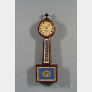 Mahogany Patent Timepiece or "Banjo" Clock by A. D. Bowen