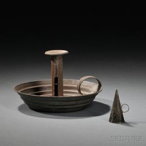 Tinware Chamberstick and Snuffer