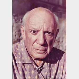 David Douglas Duncan (American, b. 1916) Pablo Picasso Wearing a Bolo Tie.