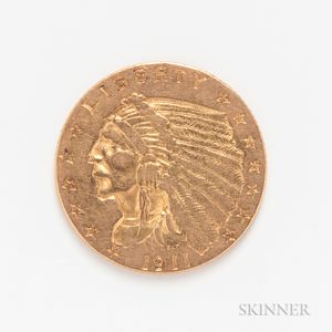 1911 $2.50 Indian Head Quarter Eagle Gold Coin