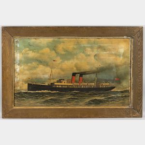 Antonio Nicolo Gasparo Jacobsen (Danish/American, 1850-1921) Portrait of the Steamship Prince George
