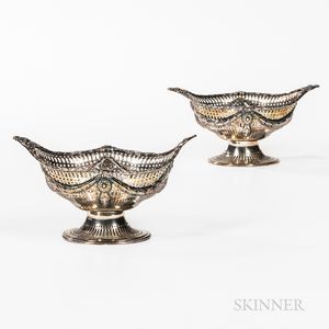 Pair of Victorian Sterling Silver Nut Bowls
