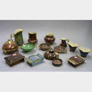 Seventeen Pieces of Assorted Carlton Ware Lustre Glazed and Decorated Table Items