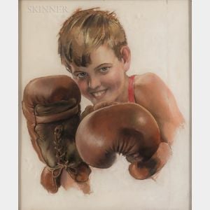 Rolf Armstrong (American, 1890-1960) The Young Boxer