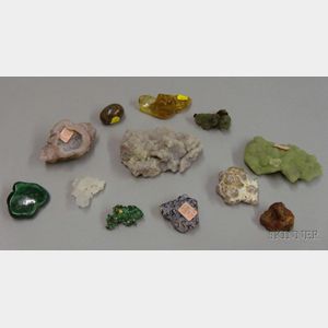 Approximately Twelve Mineral Specimens