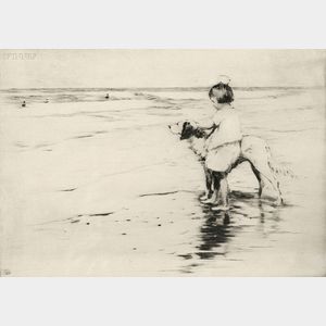 Sears Gallagher (American, 1869-1955) Best Friends at the Shore.