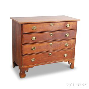 Chippendale Inlaid Cherry Chest of Drawers