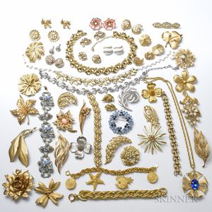 Approximately Thirty Pieces of Trifari Costume Jewelry