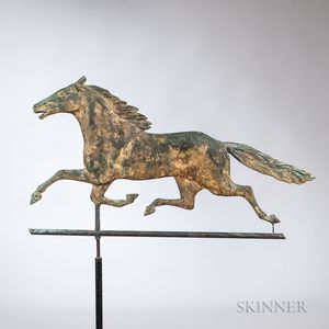 Molded Copper "Smuggler" Running Horse Weathervane