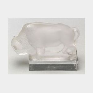 Lalique Bison Paperweight