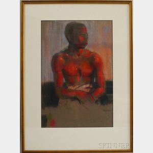 Anthony Strickland (South African, b. 1920) Portrait of a Bare-chested Man.