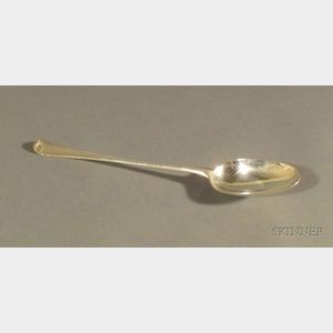 Large George II Silver Stuffing Spoon