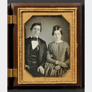 Quarter Plate Daguerreotype Portrait of a Young Couple