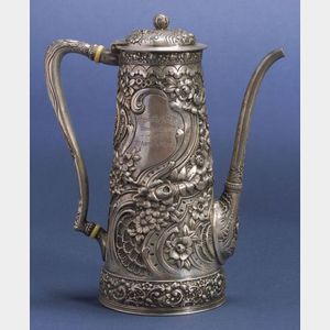 Tiffany & Co. Sterling Repousse Presentation Coffeepot