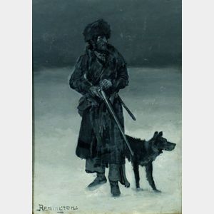 Frederic Sackrider Remington (American, 1861-1909) The French Canadian Trapper