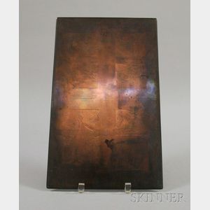 Engraved Copper Printing Plate for a Title on George Washington