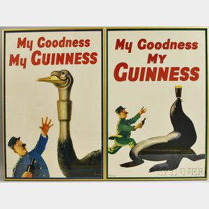Three Framed Guinness Posters. 