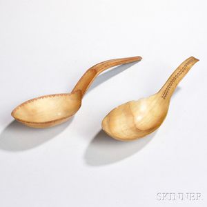 Two Tahltan Mountain Sheep Horn Spoons