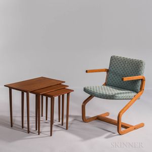 Westnofa Armchair and Three Nesting Tables