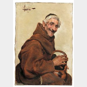 E. Giachi (Italian, 19th Century) Portrait of a Monk