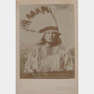 Framed Painting or Photograph of Chief "Gall,"