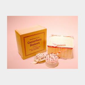 Canterbury Shaker Woven Sewing Basket in Original Cardboard Retail Box.