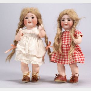 Two Adolf Hulss Bisque Head Toddlers