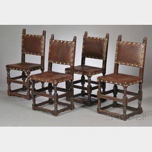Four Dutch Walnut Chairs