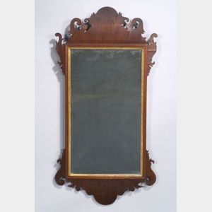 Chippendale Mahogany and Gilt Gesso Mirror