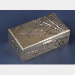 Japanese Silver Cigarette Box