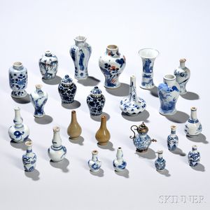 Twenty-three Miniature Cabinet Vases