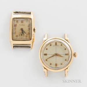 Two 14kt Gold American Wristwatches