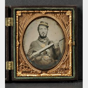 Sixth Plate Ambrotype Portrait of a Union Soldier