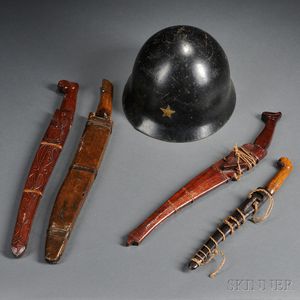 Japanese Helmet Shell and Four Blades