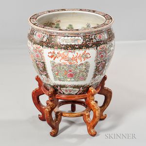 Large Famille Rose Bowl with Stand