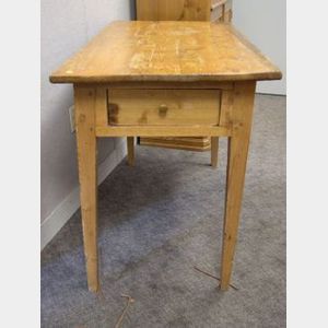 Provincial Pine Console Table with Drawer.