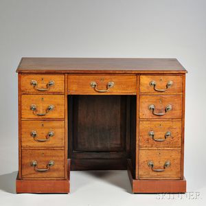 Georgian Walnut Kneehole Desk