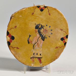 Cochiti Painted Hide Drum