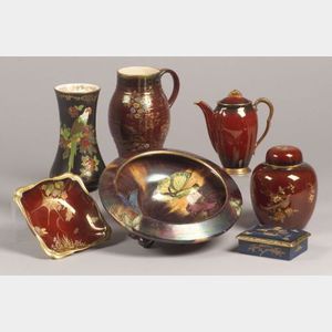 Fourteen Pieces of English Art Pottery