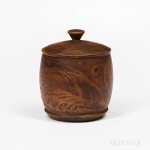 Putty-painted Turned Lidded Box