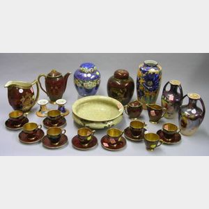 Approximately Twenty-nine Pieces of Carlton, Maling, and Regal Decorated Table Items