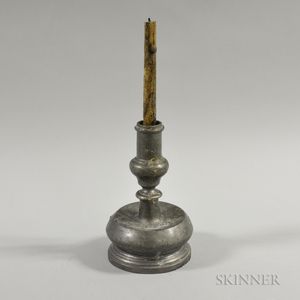 Large Continental Pewter Candlestick