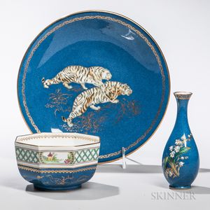Three Wedgwood Powder Blue Decorated Bone China Items