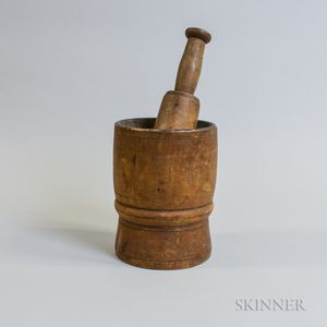 Turned Maple Mortar and Pestle